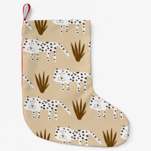 Petite Chaussette De Noël Empreinte de léopard : Motif intemporel.