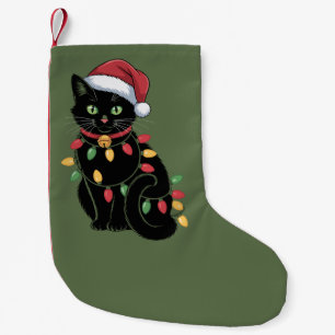 Petite Chaussette De Noël Ensemble de Noël pour amateur de chat noir Cadeau
