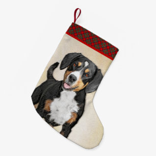 Petite Chaussette De Noël Entlebucher Mountain Dog Peinture - Art original