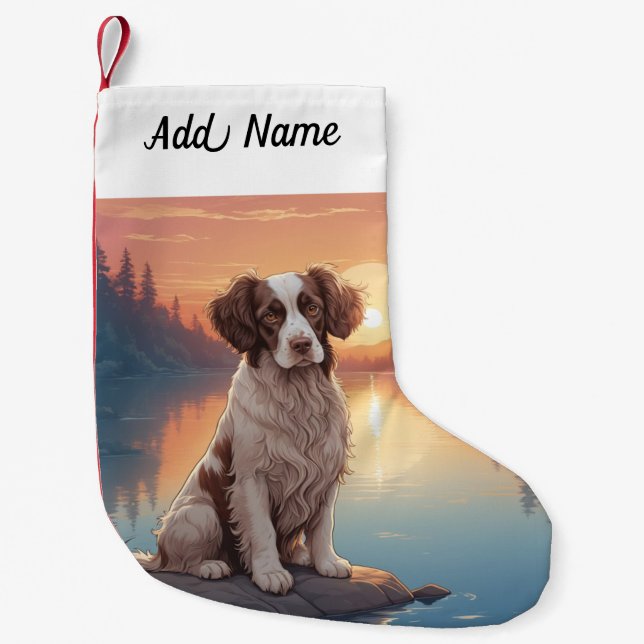 Petite Chaussette De Noël Épagneul Springer  (Devant)