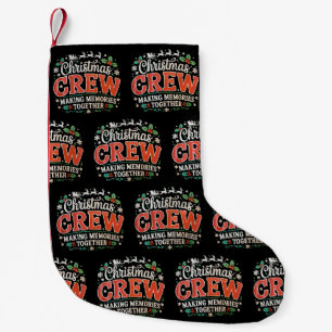 Petite Chaussette De Noël Équipe de Noël créant des souvenirs ensemble en fa