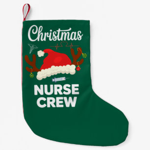 Petite Chaussette De Noël Équipe de Noël des infirmières Chapeau de Santa Xm