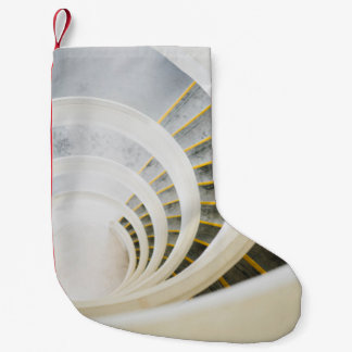 Petite Chaussette De Noël Escaliers noirs et blancs en spirale