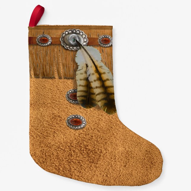Petite Chaussette De Noël Esprit autochtone "Cerf" Noël Stocker (Devant)