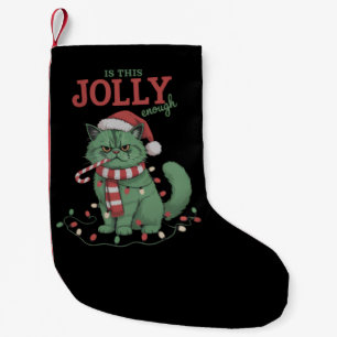 Petite Chaussette De Noël Est-ce Assez Joyeux Fête de Noël de Chat Mignon 