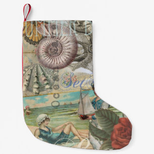 Petite Chaussette De Noël été plage vintage pieuvre antique voile