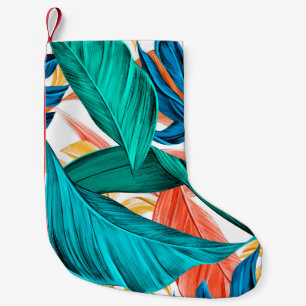 Petite Chaussette De Noël été tropical feuille exotique