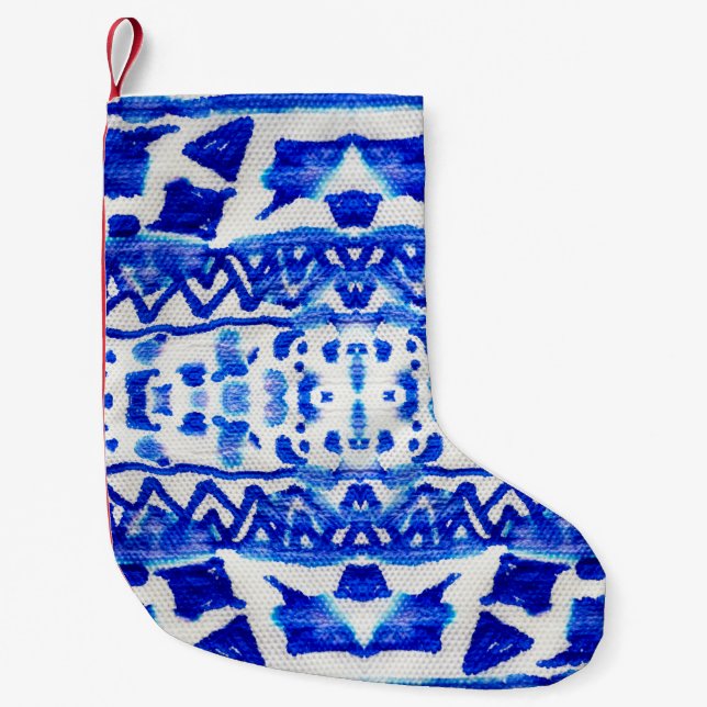 Petite Chaussette De Noël Ethnic Indigo Arrow Native Motifs (Devant)