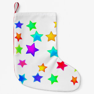 Petite Chaussette De Noël Étoiles colorées Noël Stocking