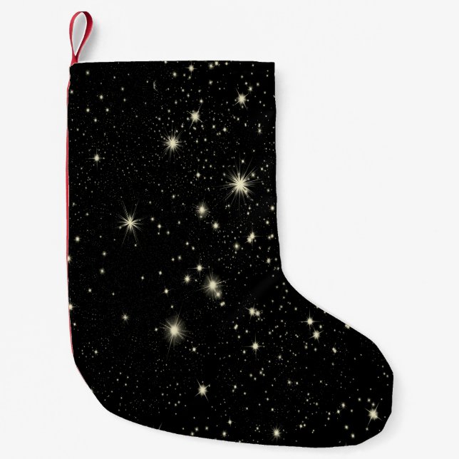 Petite Chaussette De Noël étoiles de nuit ciel étoilé ciel (Devant)