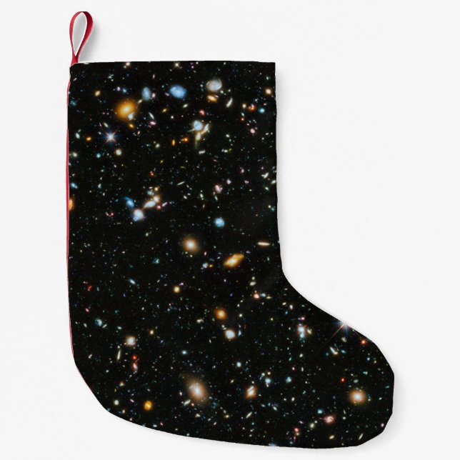 Petite Chaussette De Noël Étoiles et galaxies profondes (Devant)