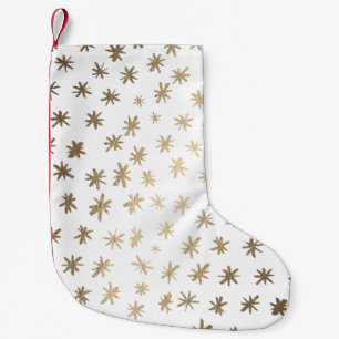 Petite Chaussette De Noël étoiles métalliques - or