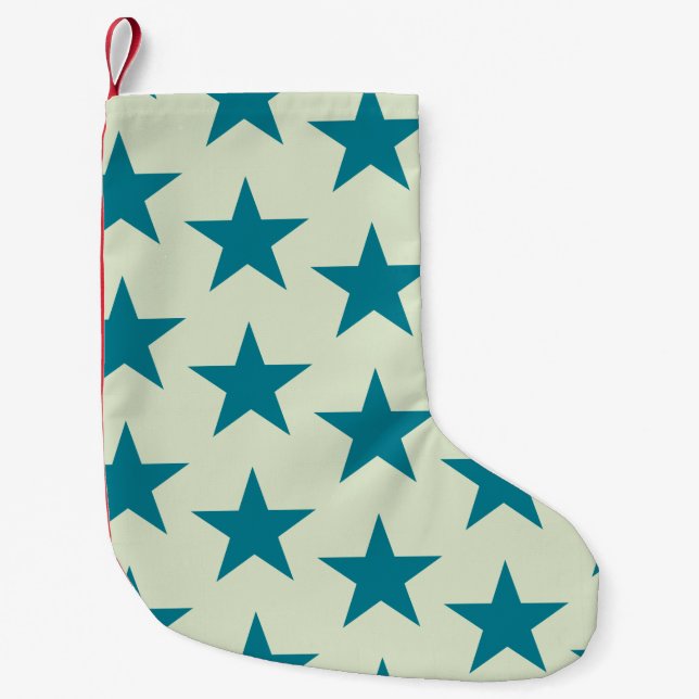 Petite Chaussette De Noël Étoiles Motif 6 (Devant)