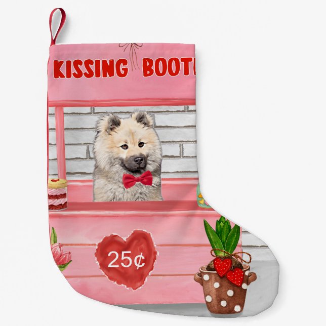 Petite Chaussette De Noël Eurasier Chien Valentine's Day Kissing Booth (Devant)