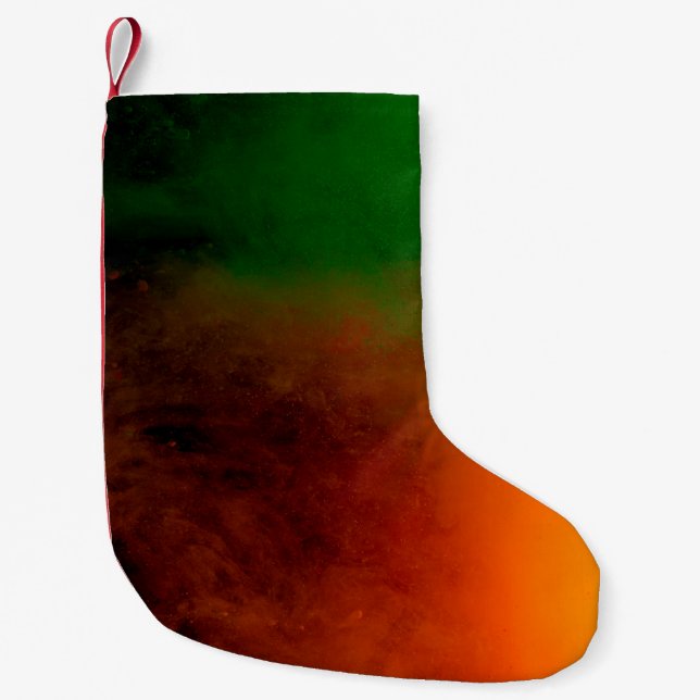 Petite Chaussette De Noël explosion de poussière de couleur abstraite sur un (Devant)