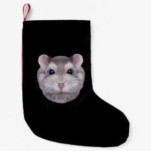 Petite Chaussette De Noël Face de hamster nain gris