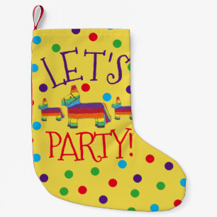 Petite Chaussette De Noël Faisons la fête de l'âne arc-en-ciel Piñata