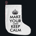Petite Chaussette De Noël Faites de votre propre calme - noir<br><div class="desc">Bonjour et bienvenue, créez et customisez votre propre design "garder le calme" pour celui-ci est unique! Remplacez les mots "faites votre propre calme" par le mot de votre choix et choisissez la couleur que vous voulez! Vous pouvez imaginer et faire tout ! ! ex : "restez calme et continuez" "gardez...</div>