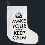 Petite Chaussette De Noël Faites de votre propre calme - noir<br><div class="desc">Bonjour et bienvenue, créez et customisez votre propre design "garder le calme" pour celui-ci est unique! Remplacez les mots "faites votre propre calme" par le mot de votre choix et choisissez la couleur que vous voulez! Vous pouvez imaginer et faire tout ! ! ex : "restez calme et continuez" "gardez...</div>