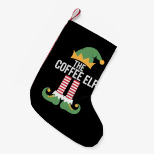 Petite Chaussette De Noël Famille de lutins du café groupe assorti Noël
