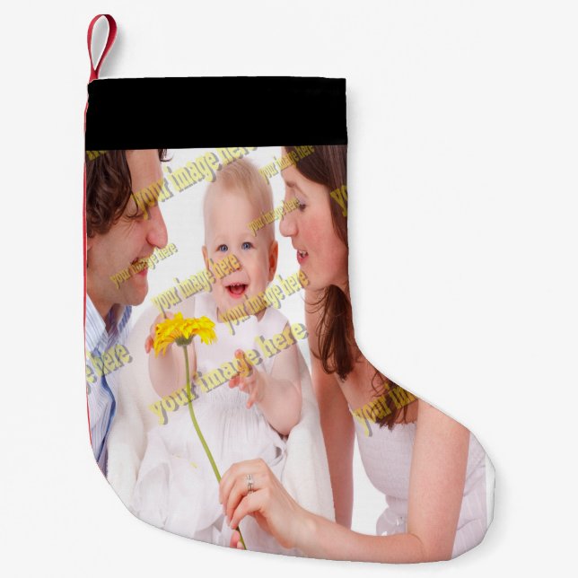 Petite Chaussette De Noël FAMILLE Photo ✨ Lovely Custom (Devant)