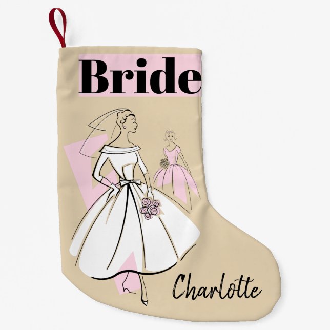 Petite Chaussette De Noël Fashion Bride Neutral Bride bas multi-dos (Devant)