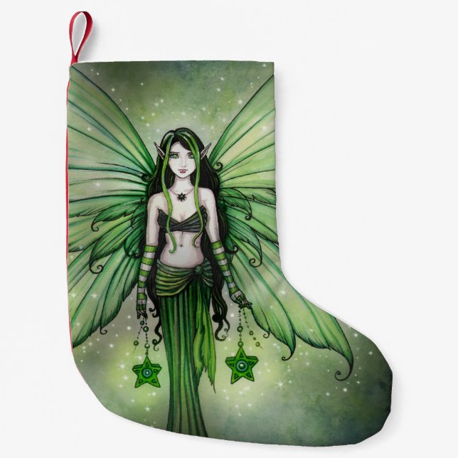 Petite Chaussette De Noël Fée de Noël magique Stocking (Devant)