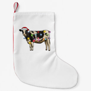 Petite Chaussette De Noël Ferme de vaches de Noël Amoureux Santa Cute Vacanc