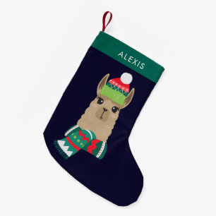 Petite Chaussette De Noël Festif vacances Alpaca personnalisé