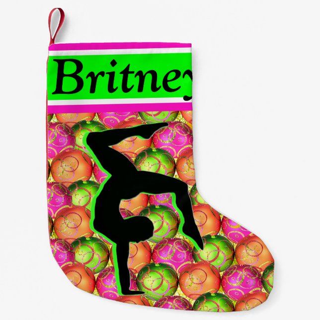 PETITE CHAUSSETTE DE NOËL FESTIVE PERSONNALISÉE GYMNASTIQUE CHRISTMAS STOCKI (Devant)