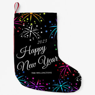 Petite Chaussette De Noël Fête Bonne année feux d'artifice festifs