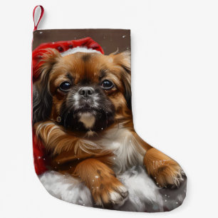 Petite Chaussette De Noël Fête de Noël de Chien Espagnol Tibétain