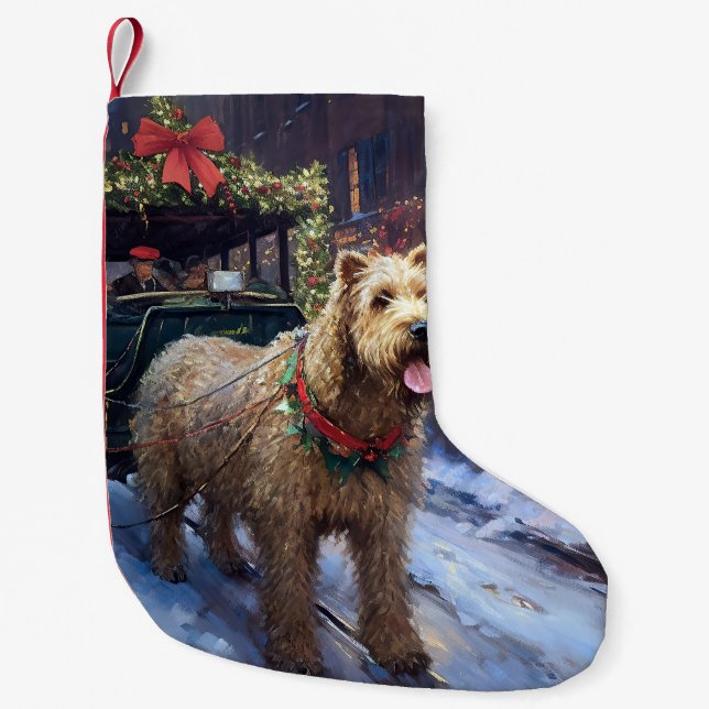 Petite Chaussette De Noël Fête de Noël de Wheaten Terrier (Devant)