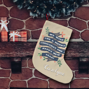 Petite Chaussette De Noël Fête de Noël Floral Whimsical