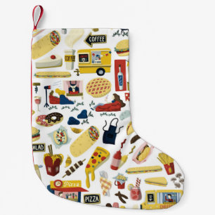 Petite Chaussette De Noël Fête du Camion alimentaire : Motif de dessin