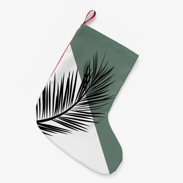 Petite Chaussette De Noël Feuille de palme (Devant (Accrochage))