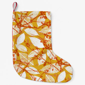 Petite Chaussette De Noël Feuilles d'automne : Golden Vintage Repeat