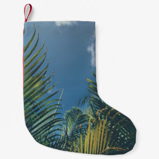 PETITE CHAUSSETTE DE NOËL FEUILLES DE PALMIERS TROPICAUX