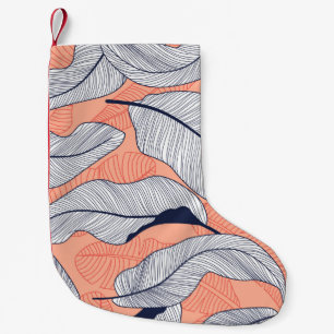Petite Chaussette De Noël Feuilles tropicaux, feuilles jungle sans soudure v