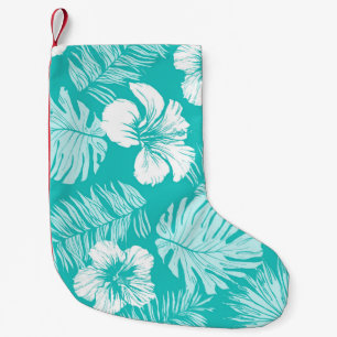 Petite Chaussette De Noël Feuilles tropicaux : Motif Plante Vintage