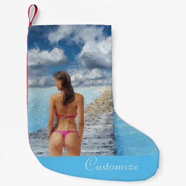 Petite Chaussette De Noël Fille Bikini Thunder_Cove (Devant)