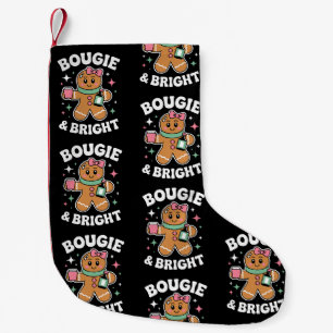 Petite Chaussette De Noël Fille en pain d'épice de Noël Bougie et lumineuse