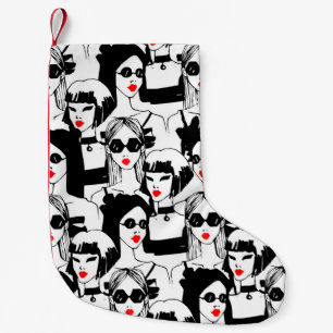 Petite Chaussette De Noël Filles de mode, modèle, lunettes de soleil, motif