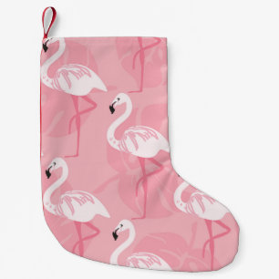 Petite Chaussette De Noël Flamants roses : illustration vintage sans soudure