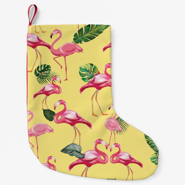 Petite Chaussette De Noël Flamants roses Love Motif 3 (Devant)