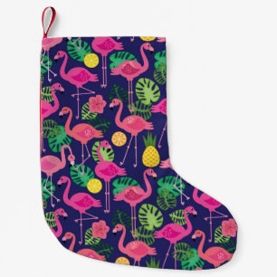 Petite Chaussette De Noël Flamants vintages, éléments d'été motif