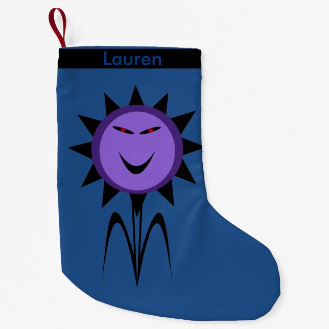 Petite Chaussette De Noël Fleur maléfique Kawaii Goth Halloween Stocker pers (Devant)