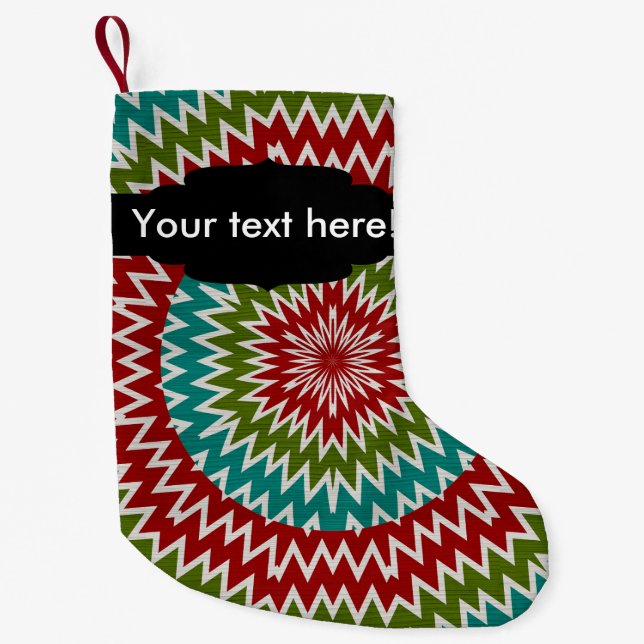 Petite Chaussette De Noël Fleur mandalaic hypnotique (Devant)