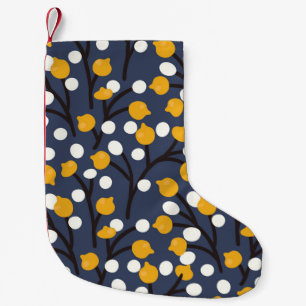 Petite Chaussette De Noël Fleurs Abstraites et motif feuille