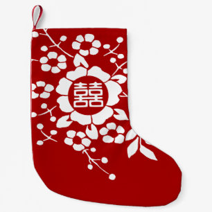 Petite Chaussette De Noël Fleurs coupées en papier ・ Double Bonheur